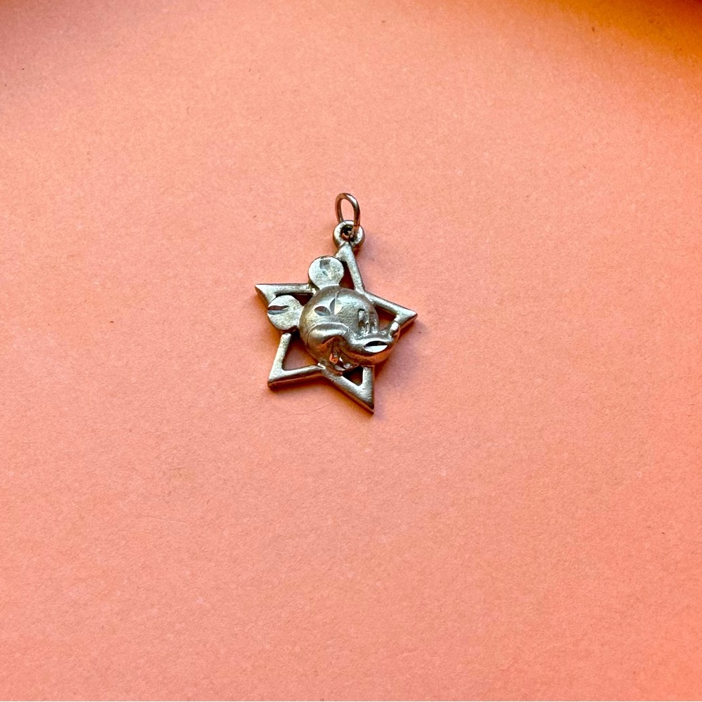 Vintage Sterling Silver Disney Mickey Mouse Pendant